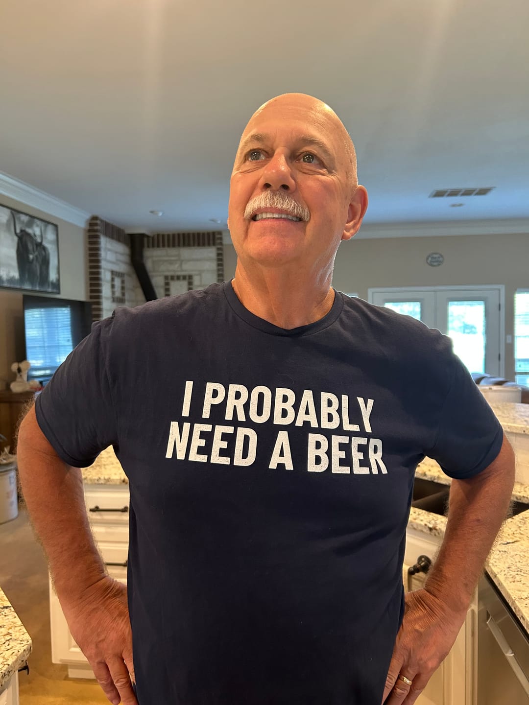 Customer photo review of I Probably Need A Beer T-Shirt