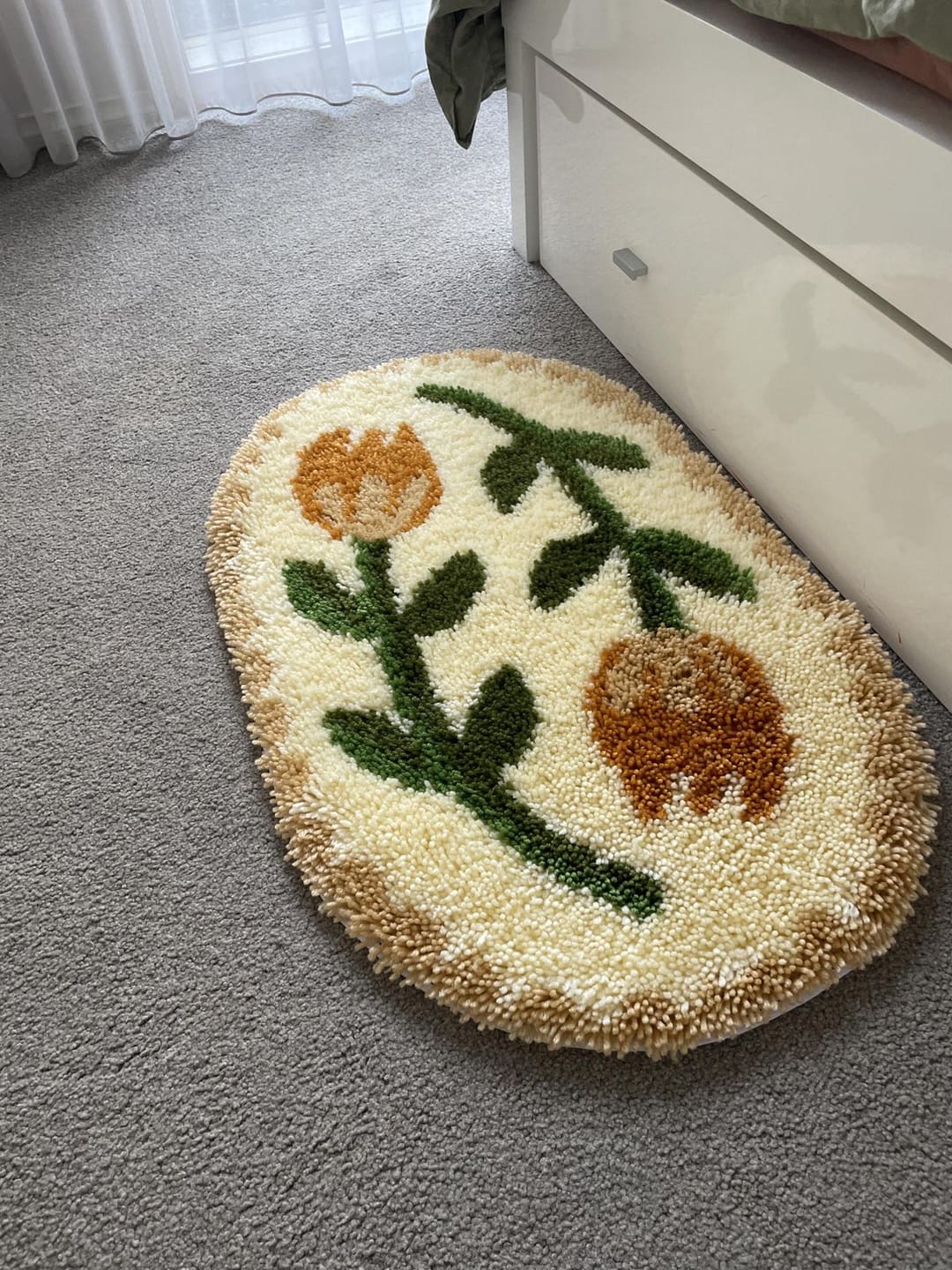 Customer photo review of AMSTERDAM TULIP FEVER - XL Rug Making Kit