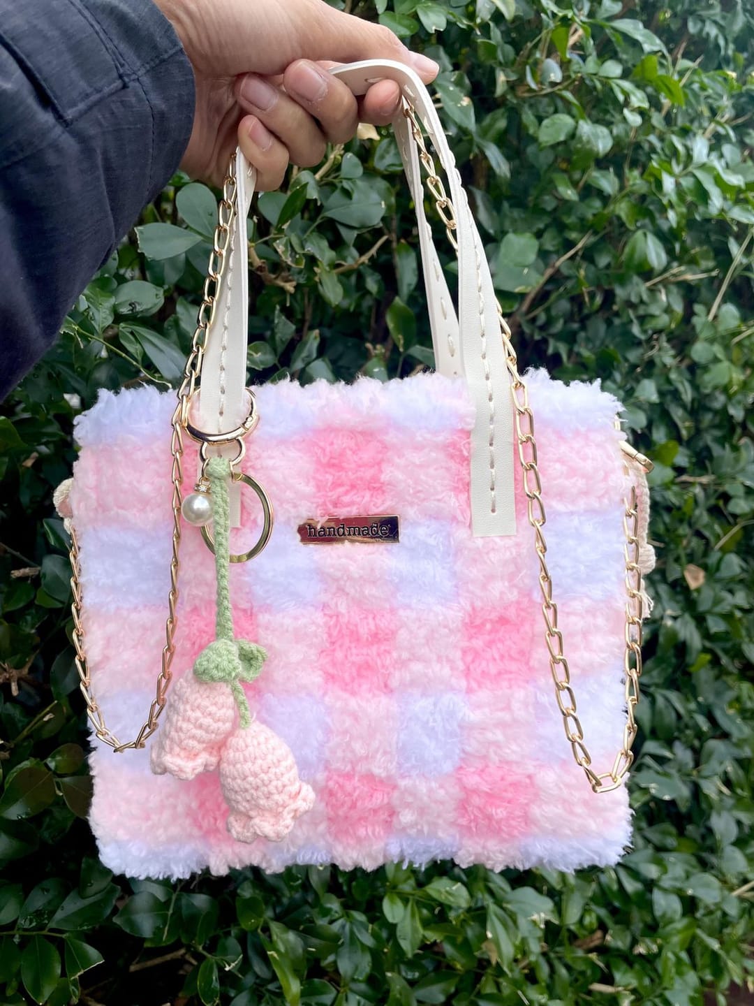 Customer photo review of Pink Gingham - Woven Tote Bag Kit