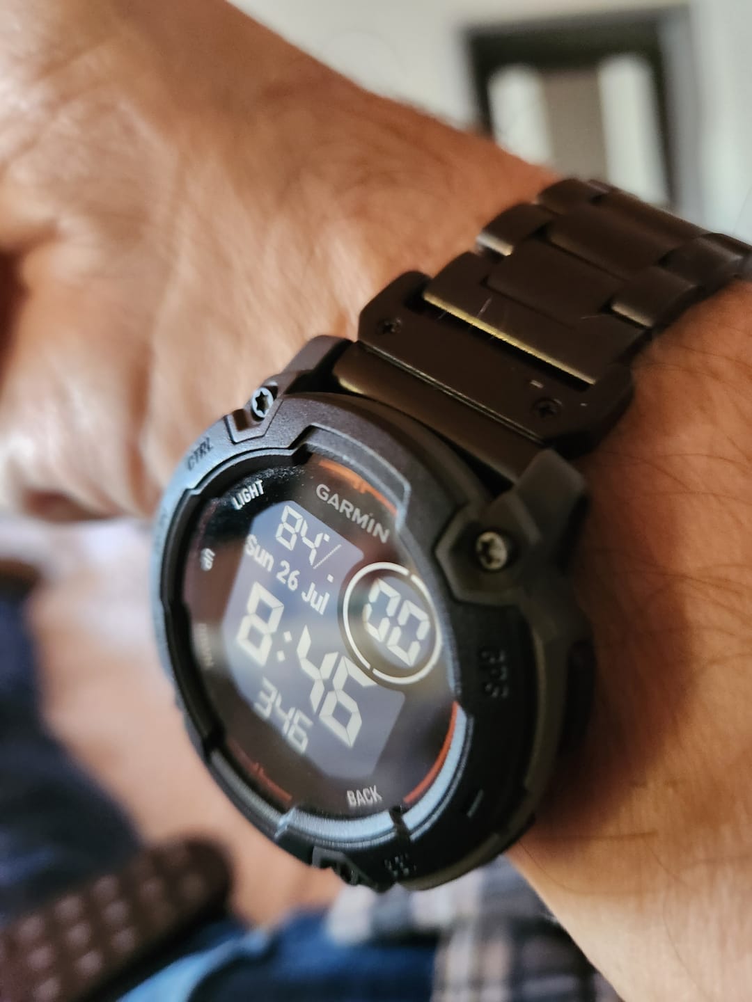 Customer photo review of Garmin Stainless Steel Strap - Durable QuickFit Bracelet