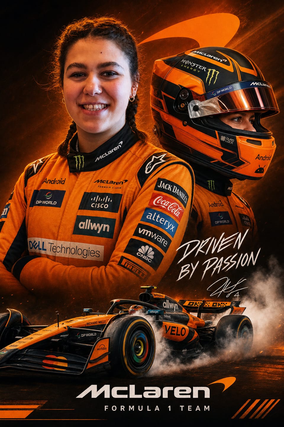 Customer photo review of Custom F1 Racing Portrait