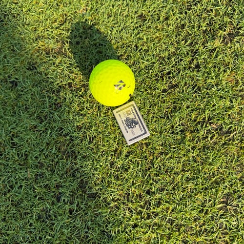 Customer photo review of The Silver Kraken Express Ball Marker | Kraken Titanium Golf Ball Marker