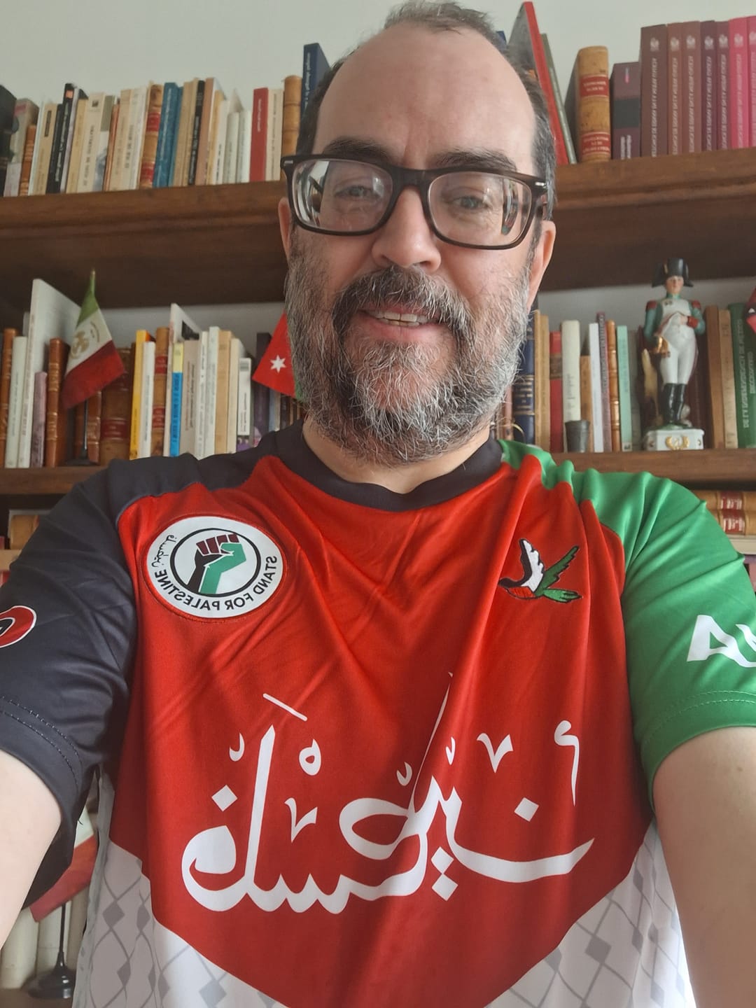 Customer photo review of STAND FOR PALESTINE WHITE