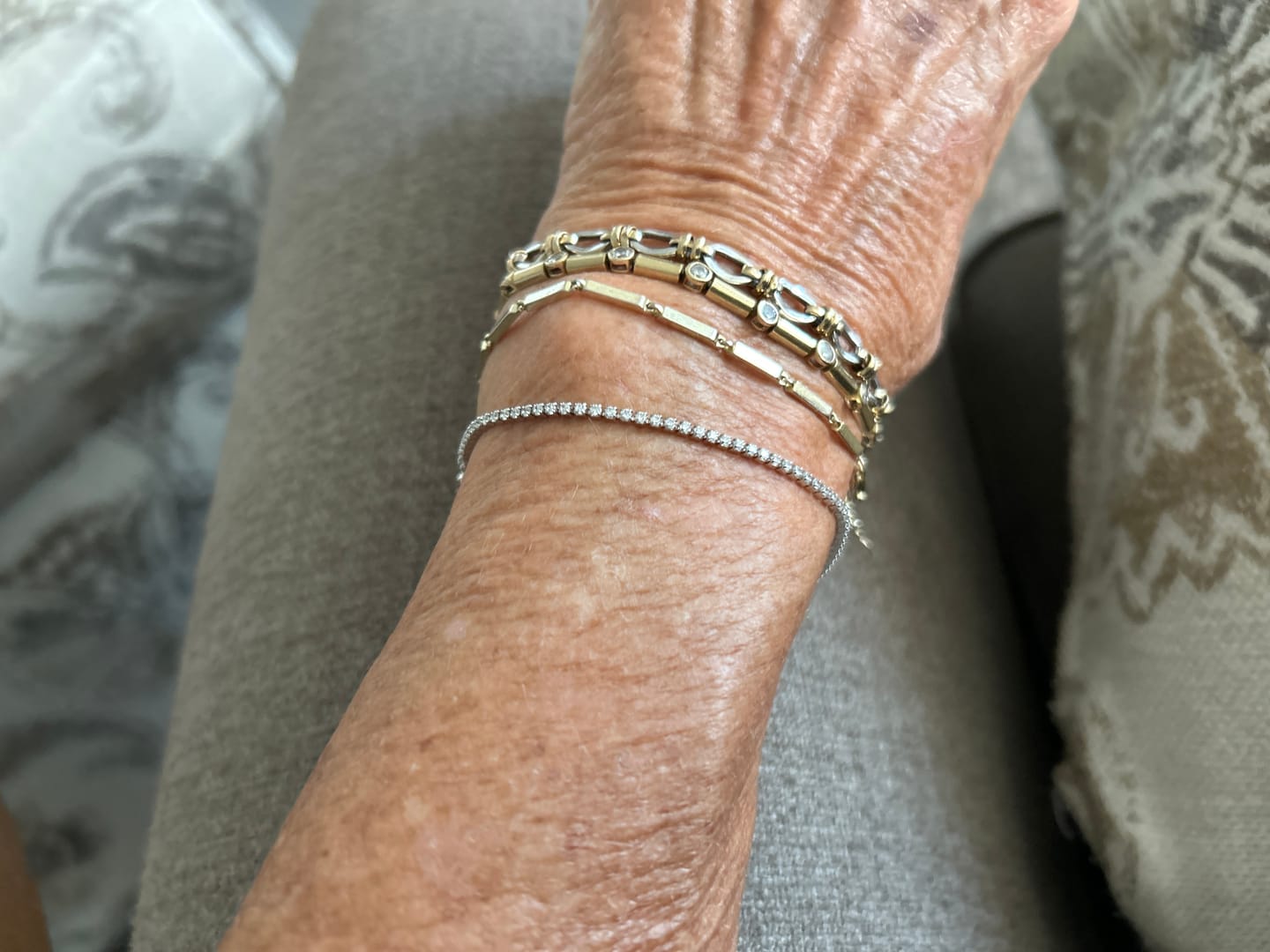 Customer photo review of 1.29CT Moissanite Micro Tennis Bracelet - Silver - D Color - VVS1