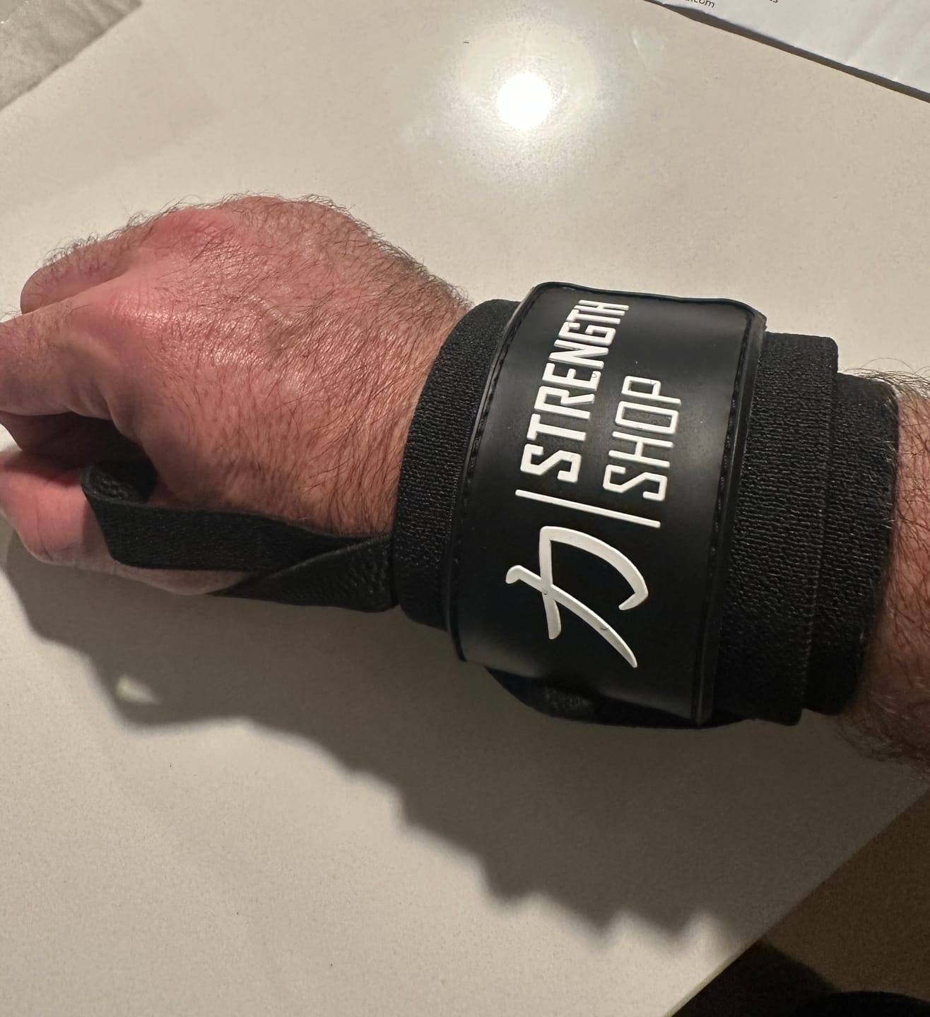 Customer photo review of Heavy Wrist Wraps - Black