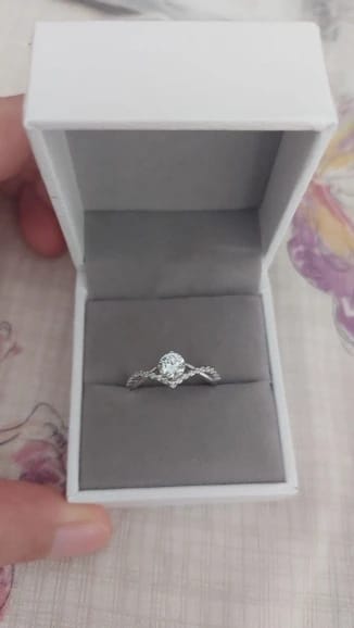 Customer photo review of Vivienne Crystal Silver Ring