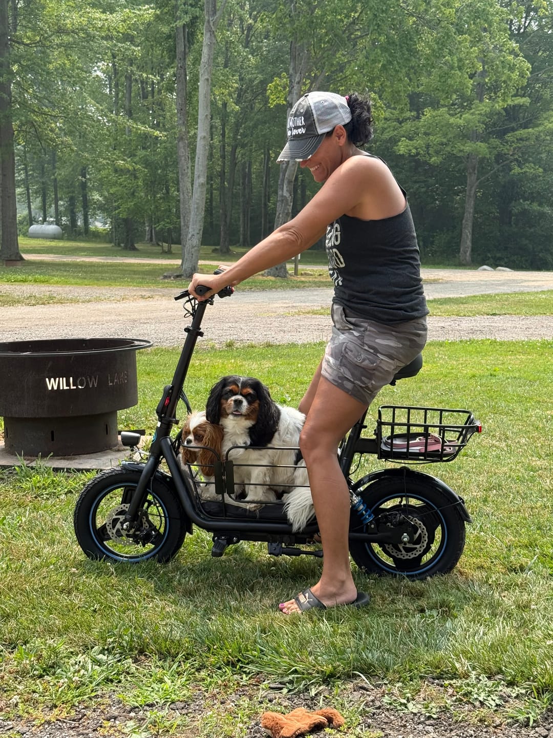 Customer photo review of Gyroor C1Plus 1000W Electric Scooter with Dual Baskets for Pets & Cargo
