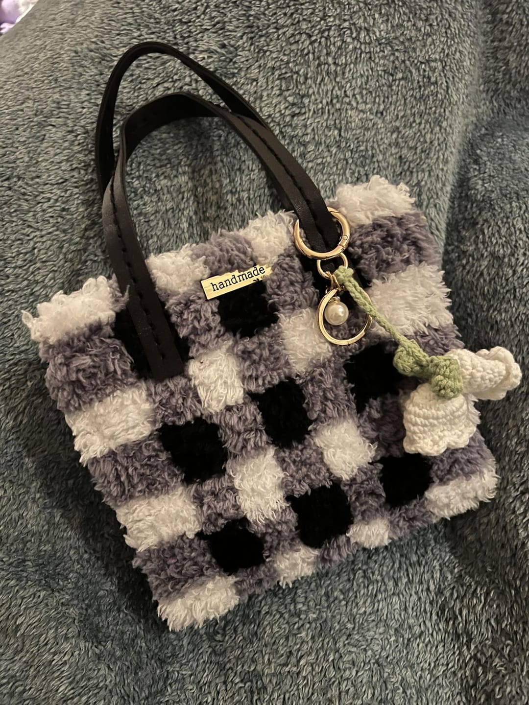 Customer photo review of Black Gingham - Woven Tote Bag Kit