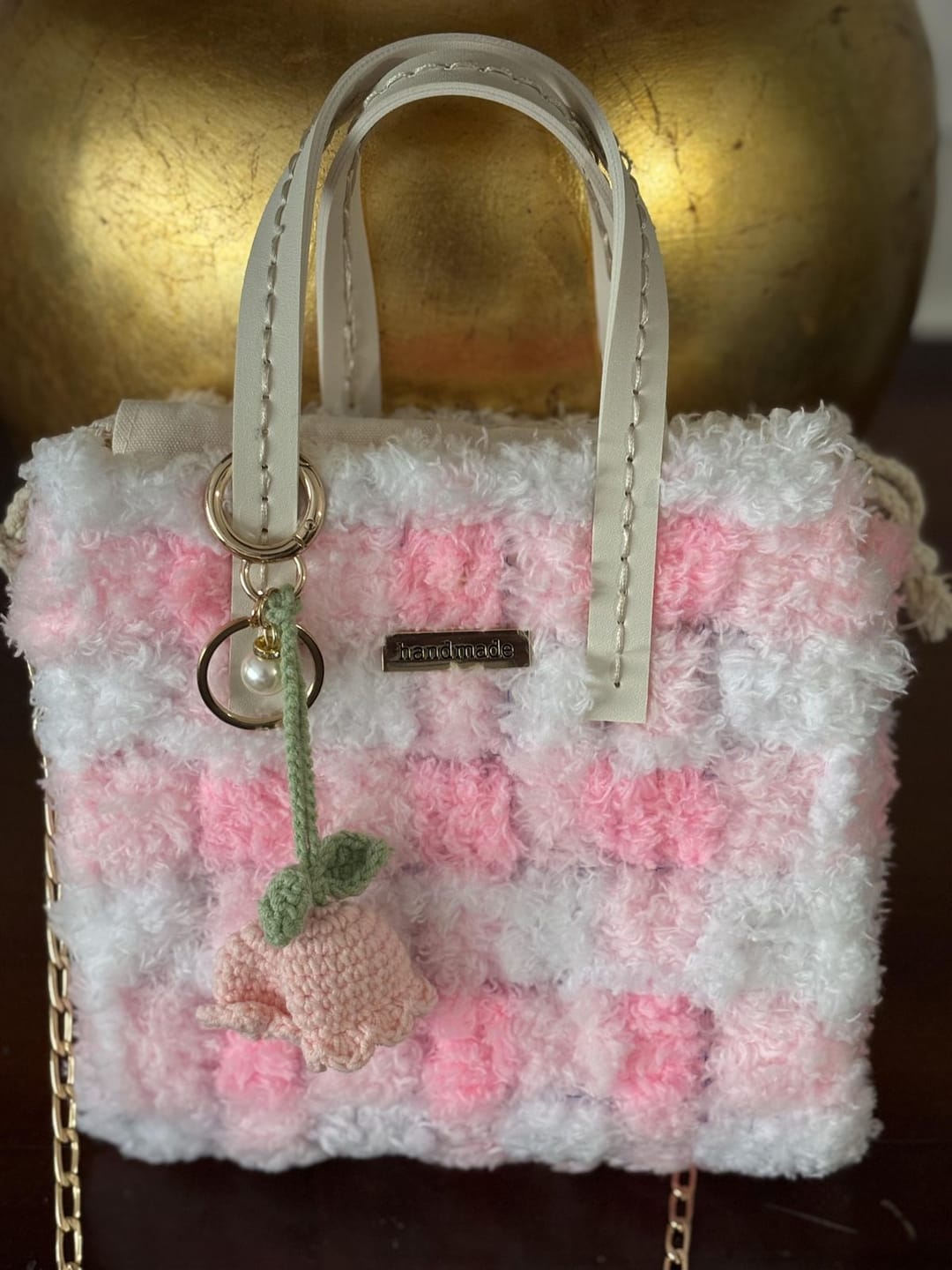 Customer photo review of Pink Gingham - Woven Tote Bag Kit