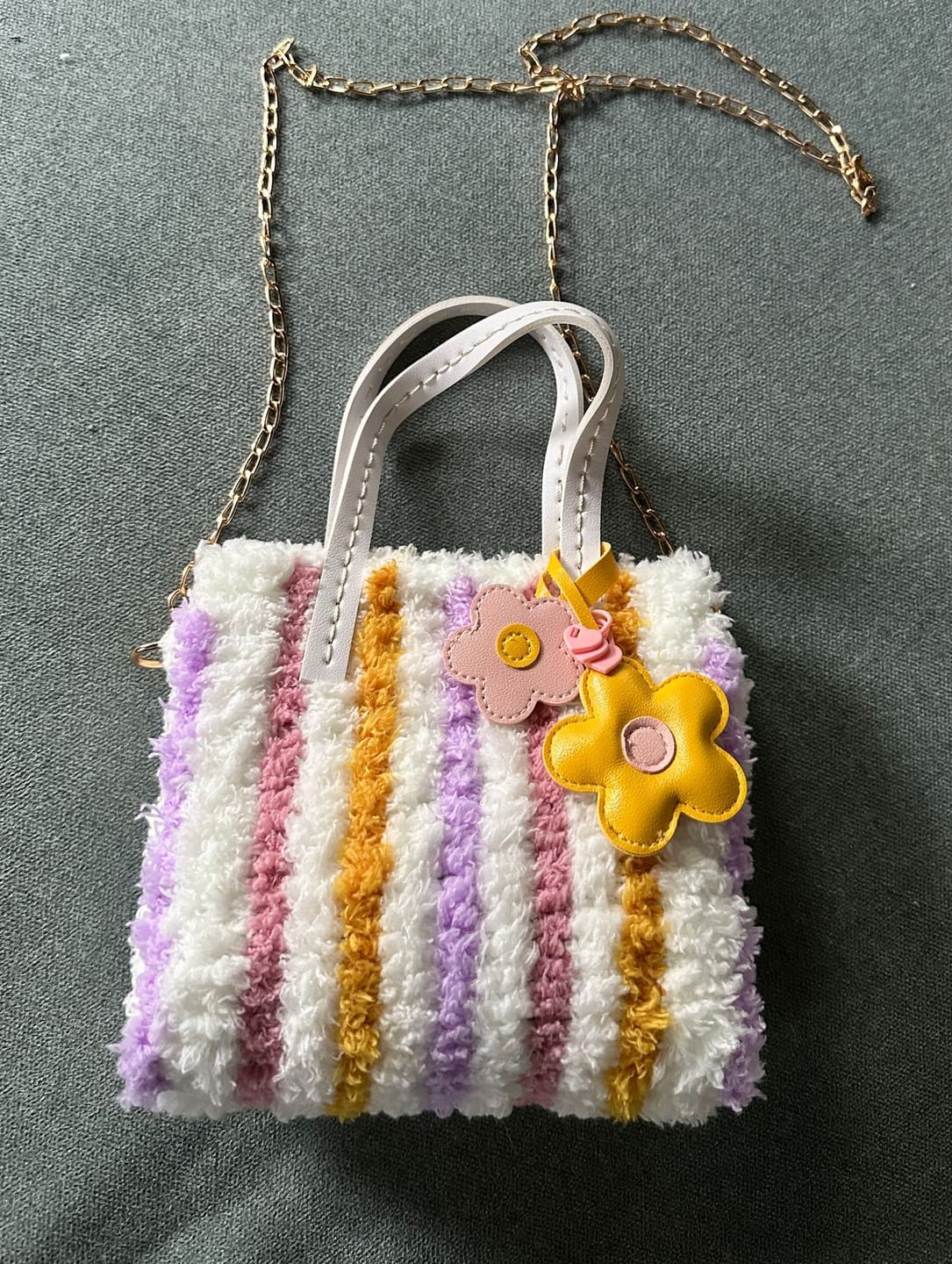 Customer photo review of Pastel Pinstripe - Woven Tote Bag Kit