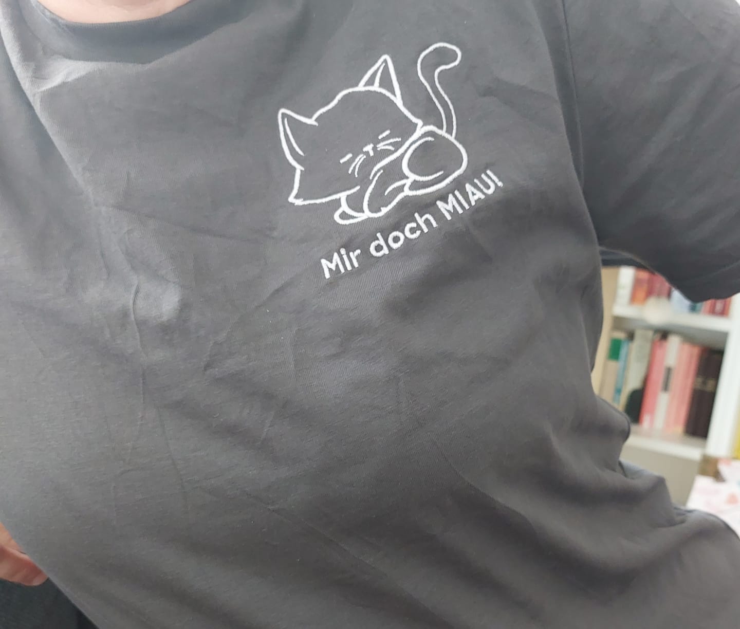 Customer photo review of mir doch MIAU | Unisex-Bio-Baumwoll-T-Shirt