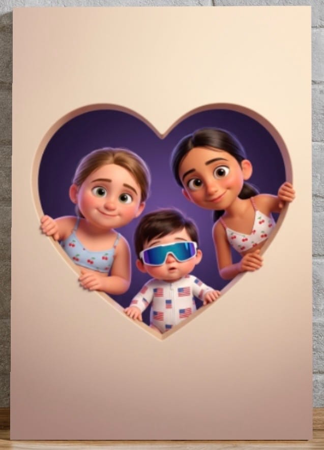 Customer photo review of Personalized Canvas - Animated Heart