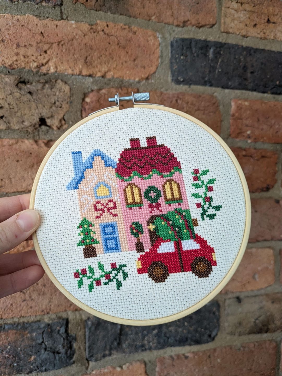 Customer photo review of CHRISTMAS STREET - Christmas Cross Stitch Kit