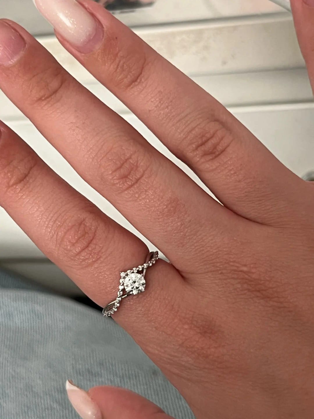 Customer photo review of Vivienne Crystal Silver Ring