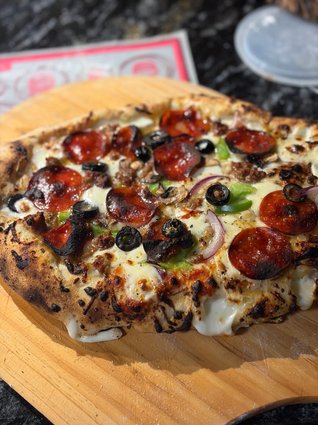 Customer photo review of 15" Dual Burner Gas Pizza Oven