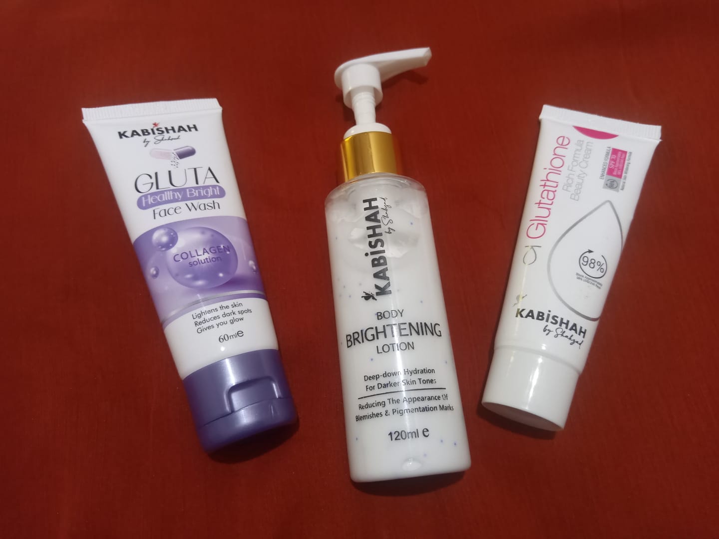 Customer photo review of Glutathione Brightening Bundle