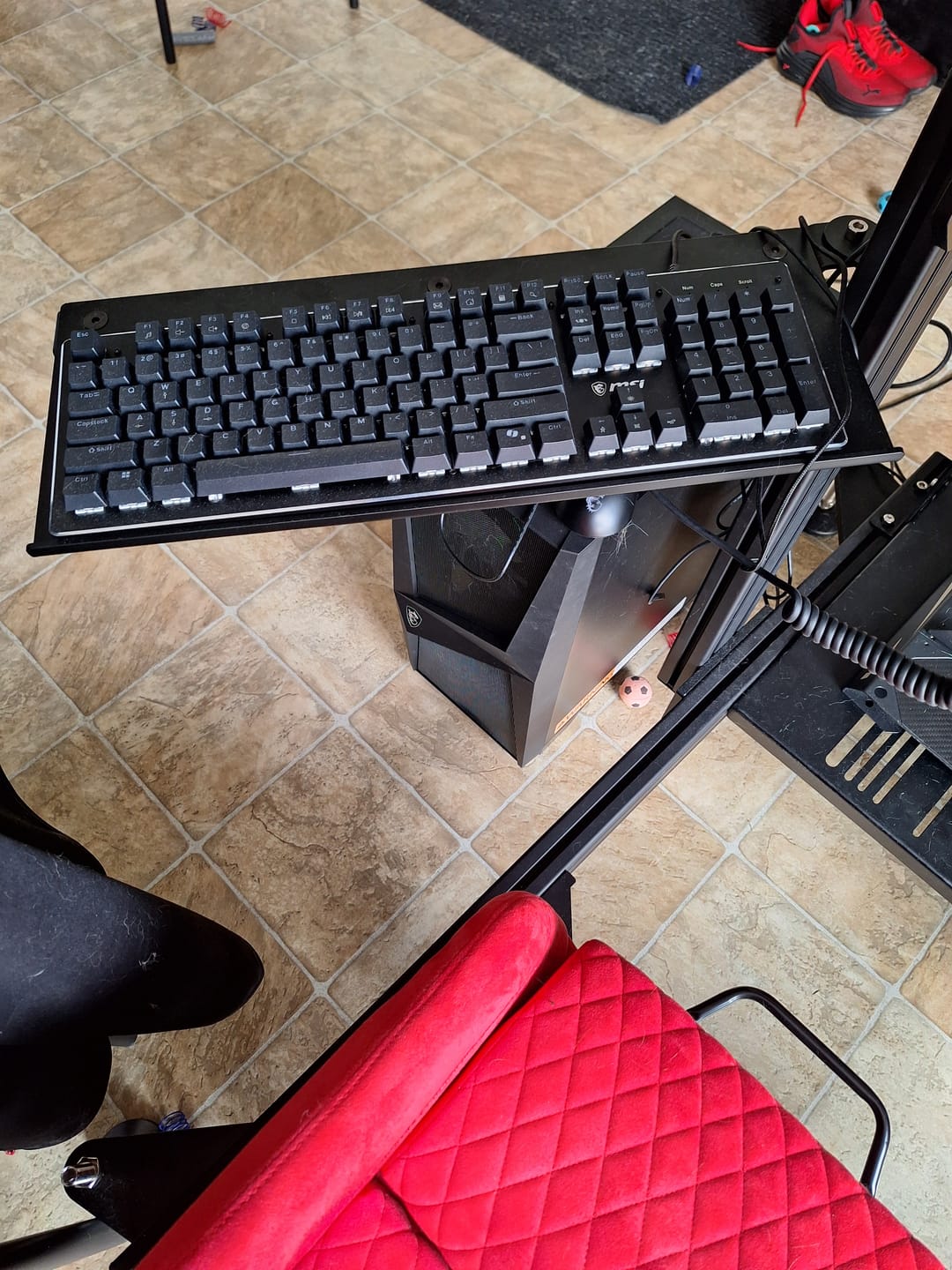Customer photo review of Chassis Keyboard Tray