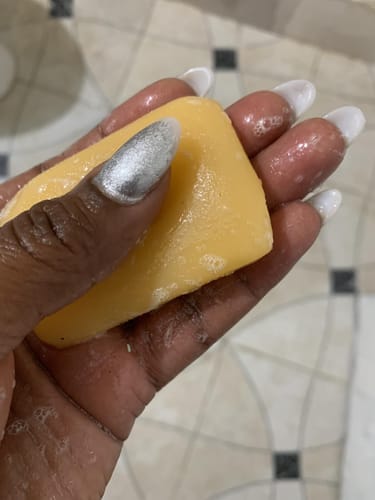Customer photo review of Alpha-Arbutin + Vitamin C Brightening Bar