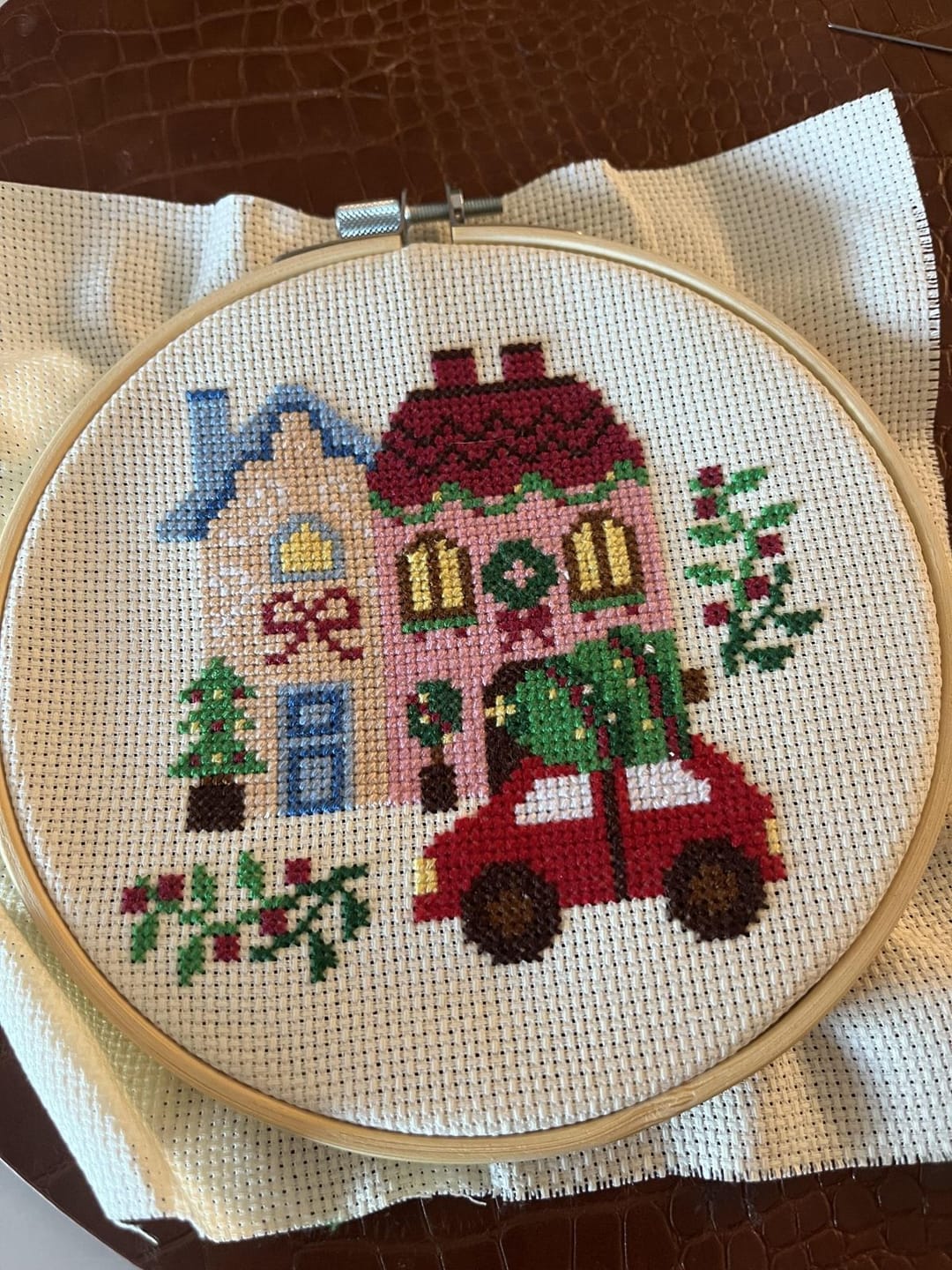 Customer photo review of CHRISTMAS STREET - Christmas Cross Stitch Kit
