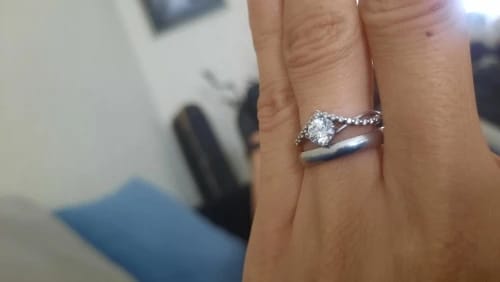 Customer photo review of Vivienne Crystal Silver Ring
