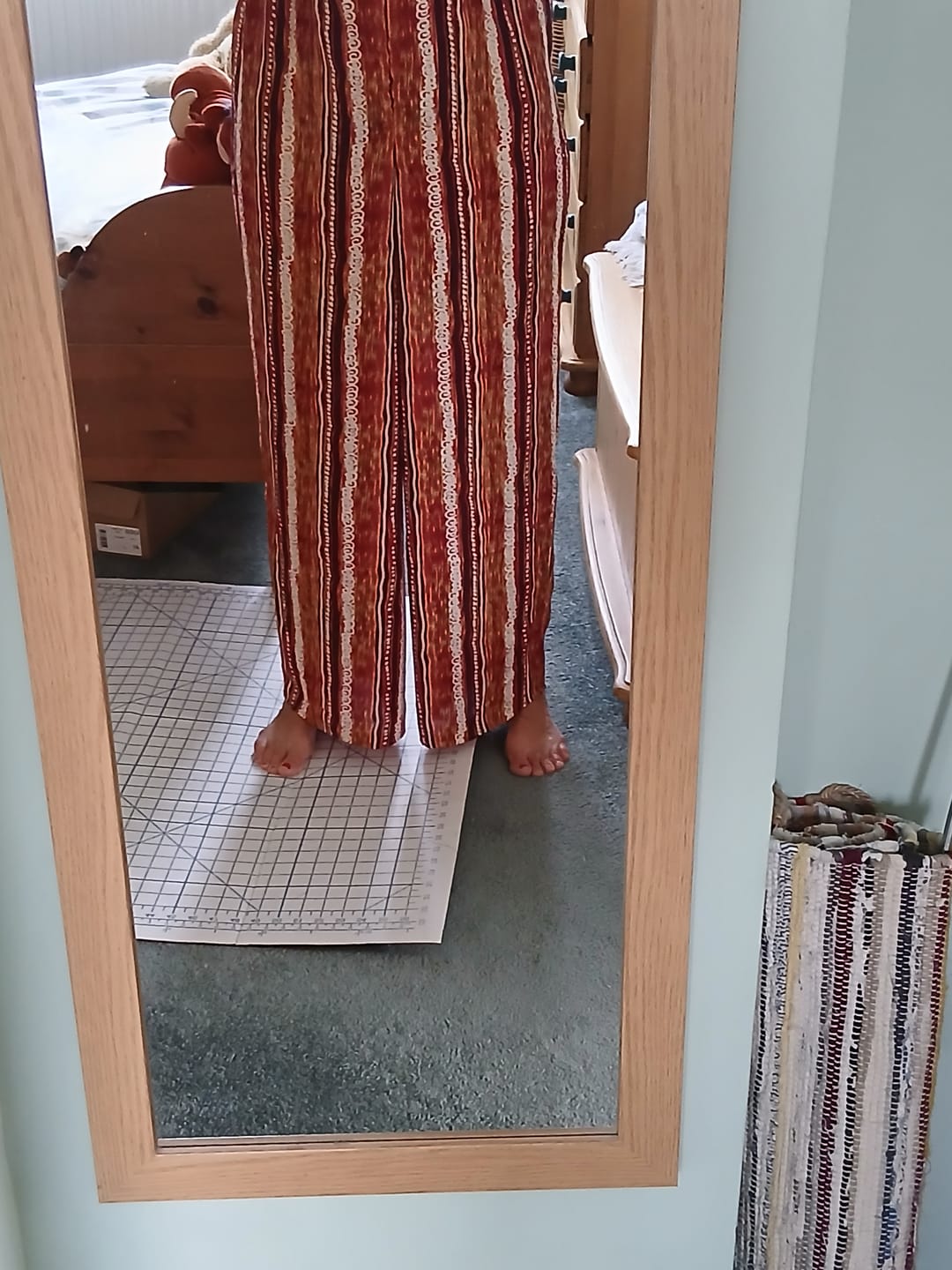 Customer photo review of Folk Stripe Viscose Challis Fabric