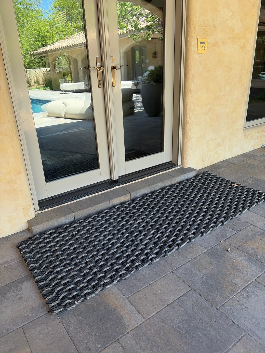 Customer photo review of Charcoal + Charcoal + Mushroom Doormat