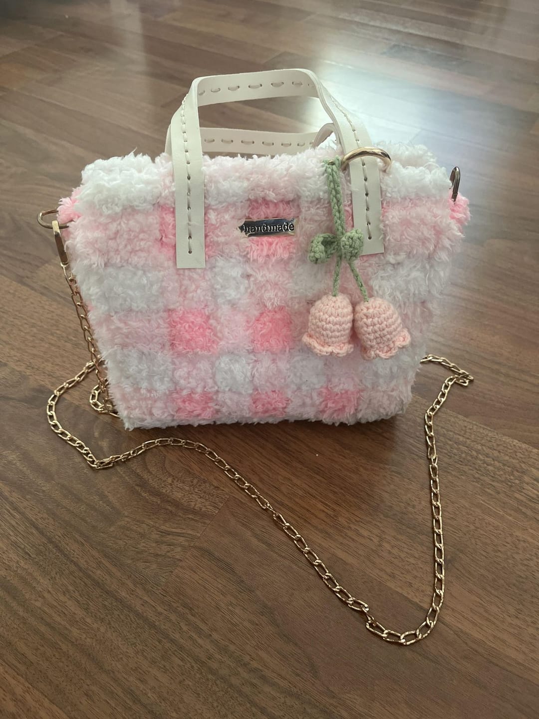Customer photo review of Pink Gingham - Woven Tote Bag Kit