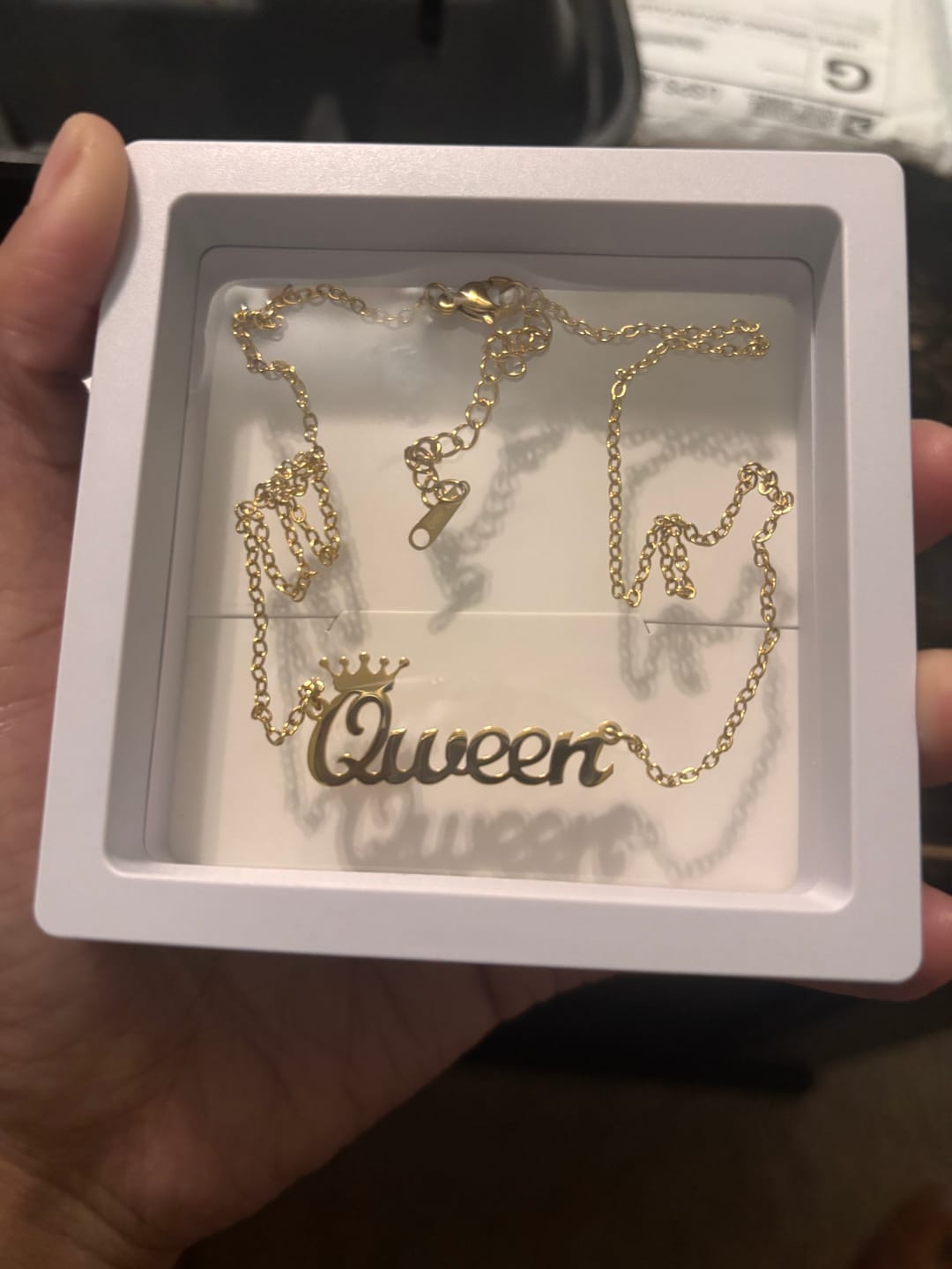 Customer photo review of Royal Name Necklace