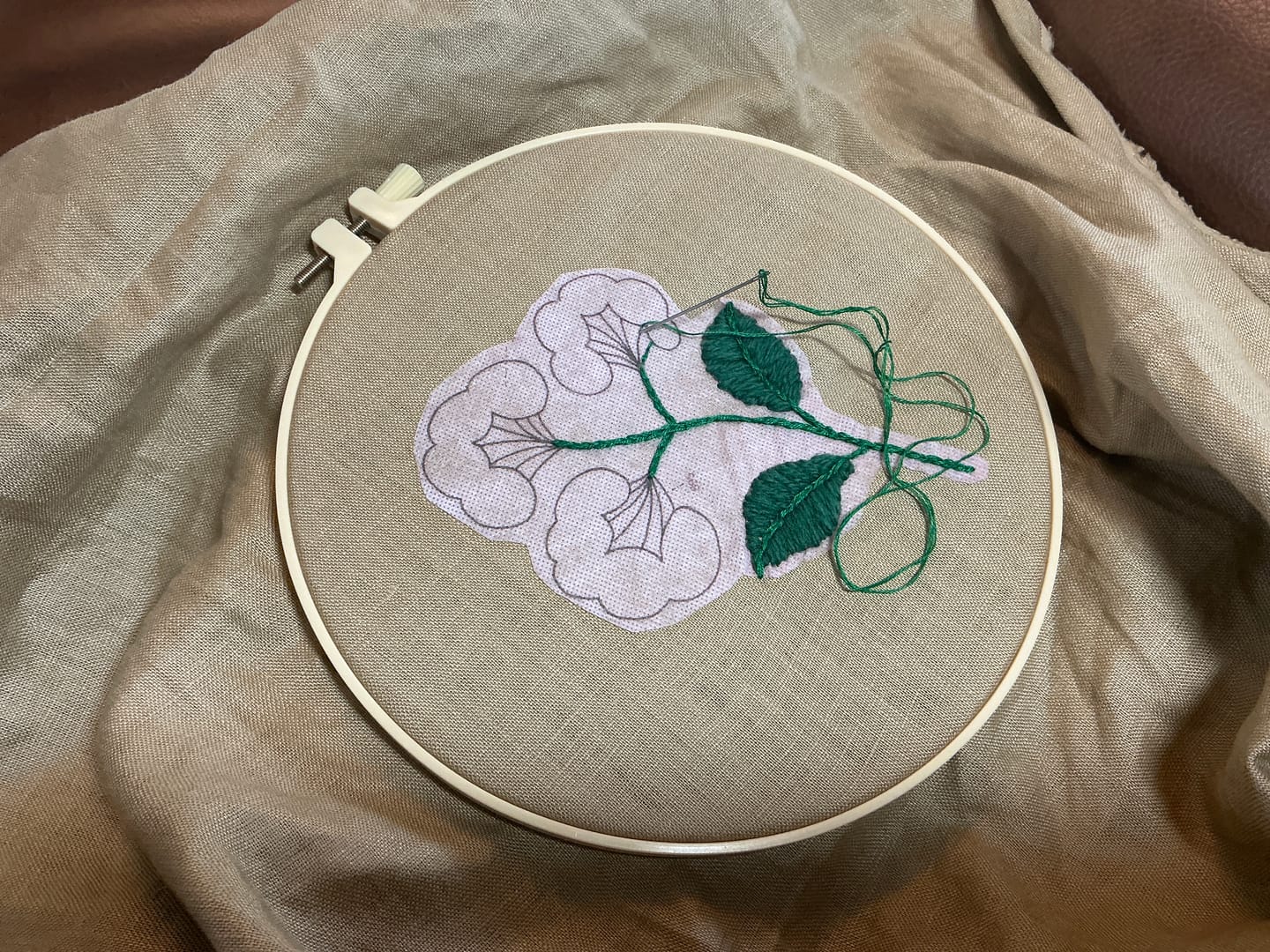 Customer photo review of Pure Linen Fabric 5.5 oz/y² (Ochre)