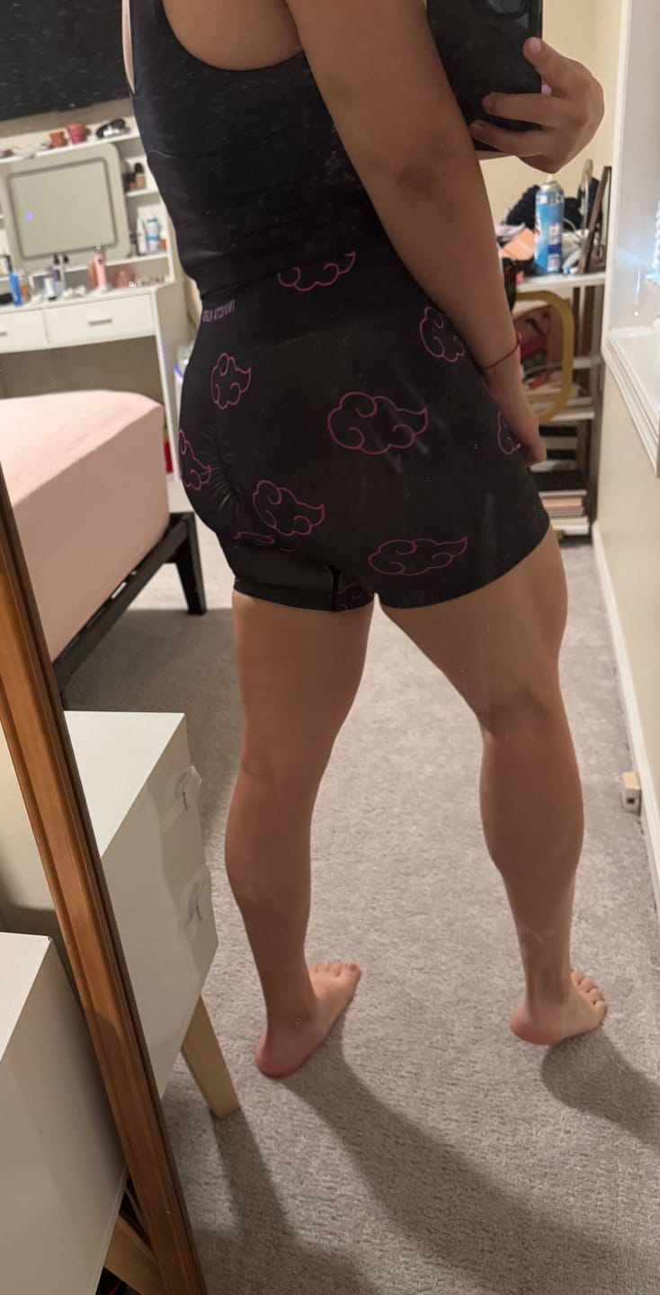 Customer photo review of Pink Clouds Seamless Shorts