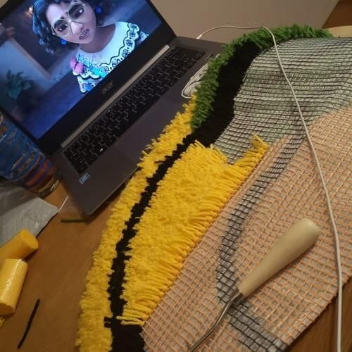 Customer photo review of PEACHY - Rug Making Kit