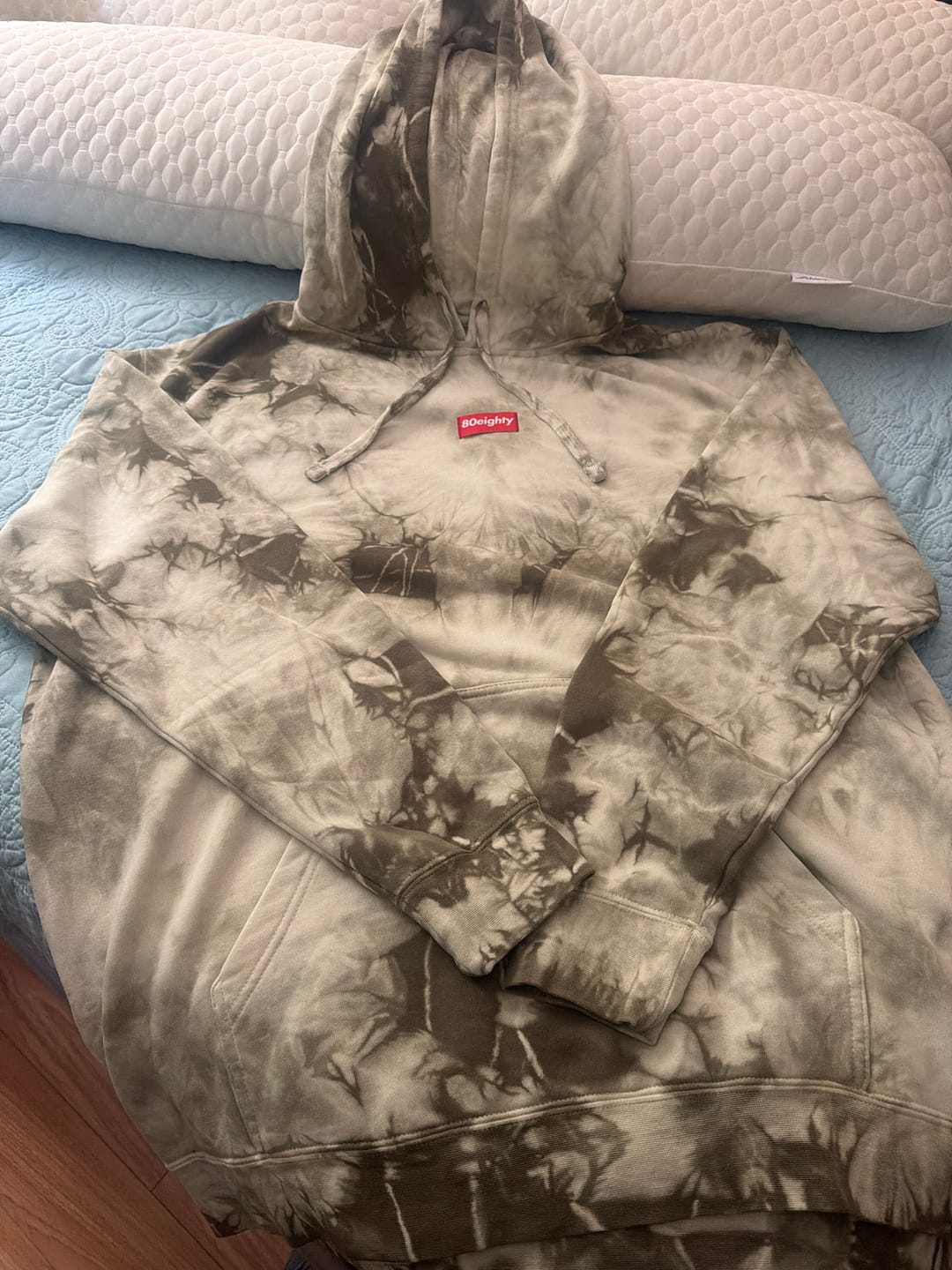 Customer photo review of 80Eighty® Tie Dye Olive Hoodie