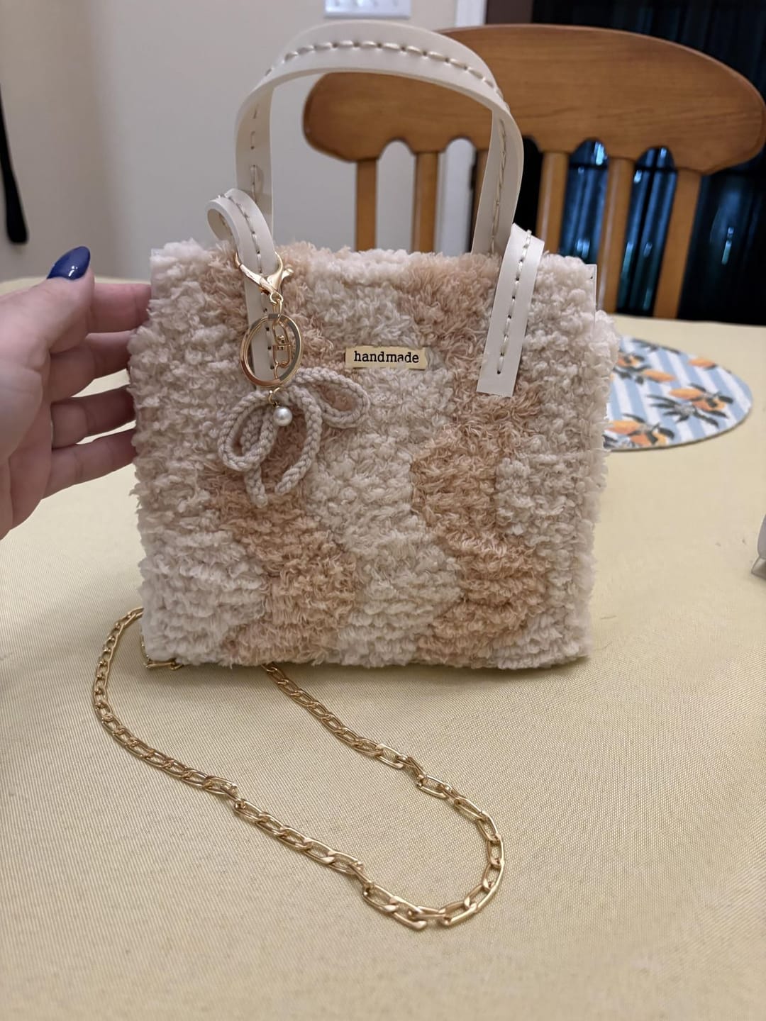 Customer photo review of Neutrals Wavey - Woven Tote Bag Kit