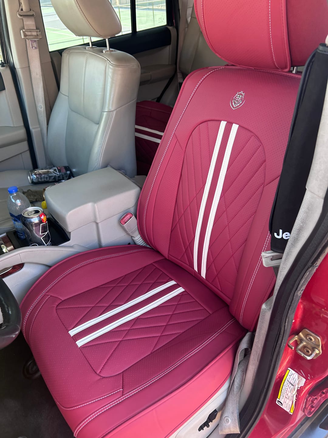 Customer photo review of Wine Red Car Seat Covers