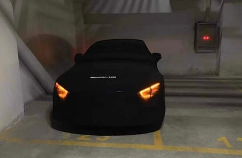Customer photo review of CUSTOM INDOOR CAR COVER FOR MERCEDES