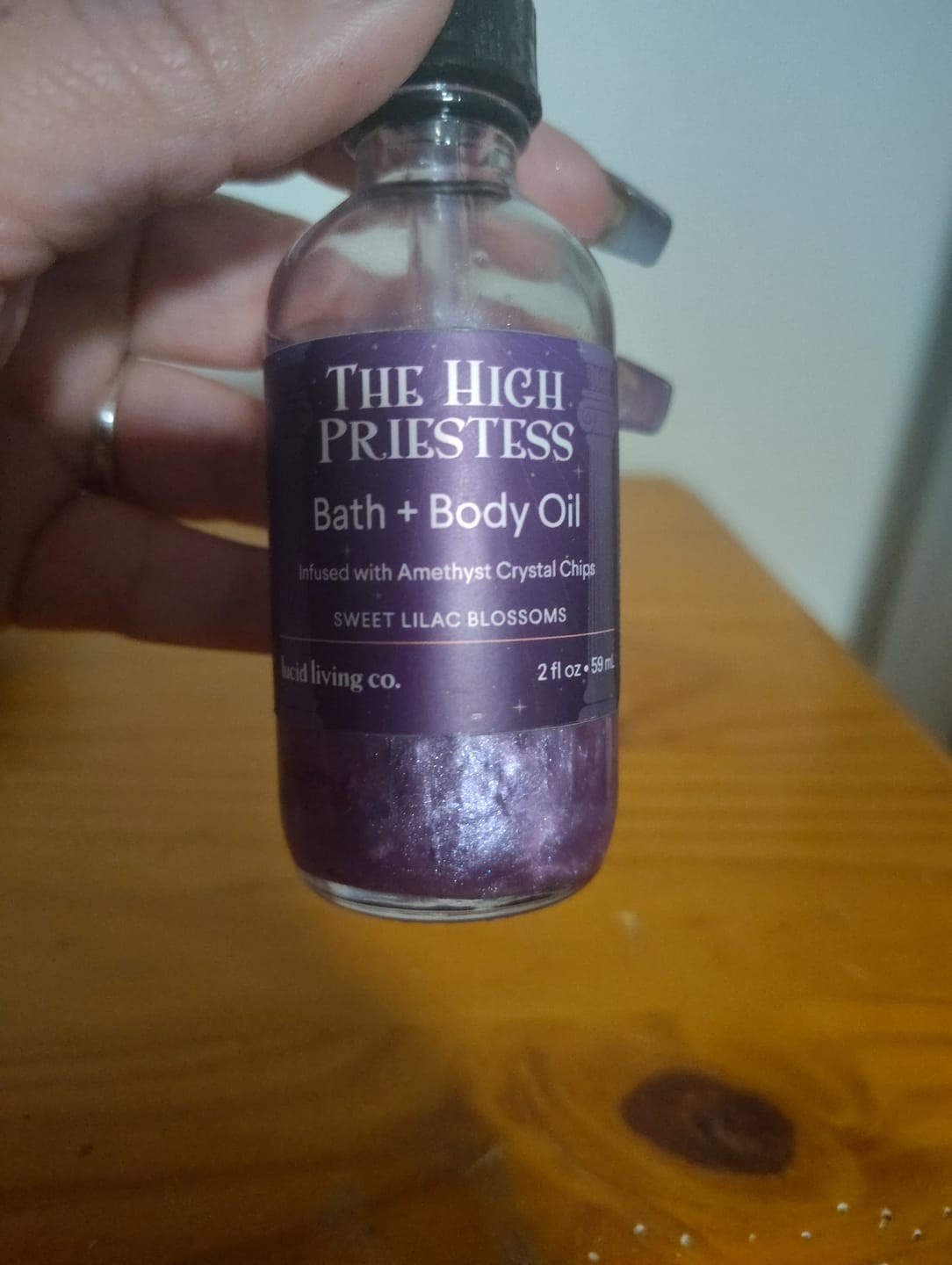 Customer photo review of The High Priestess Bath & Body Oil