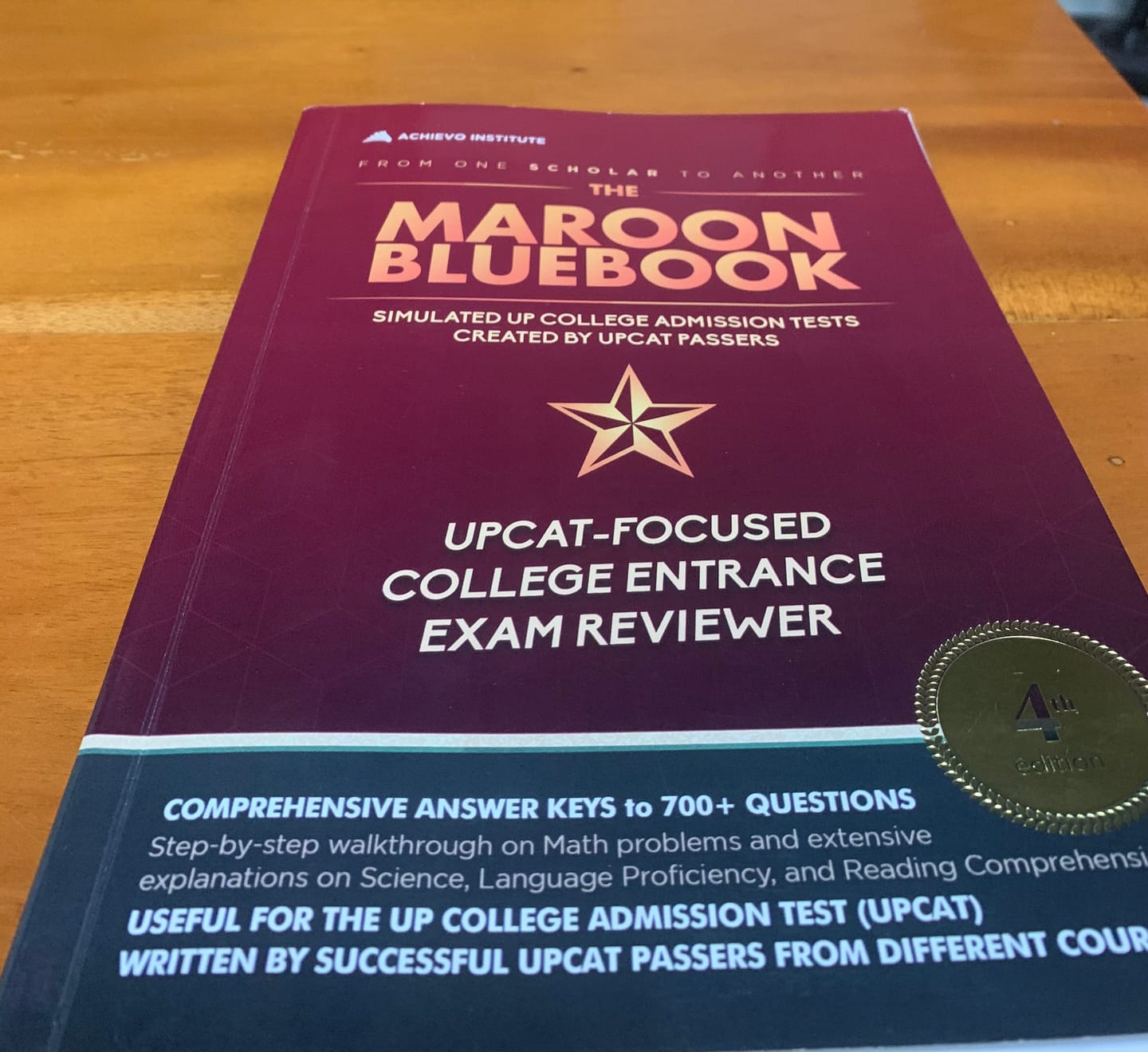 Customer photo review of The Maroon Bluebook - ULTIMATE Updated UPCAT 2027 Reviewer