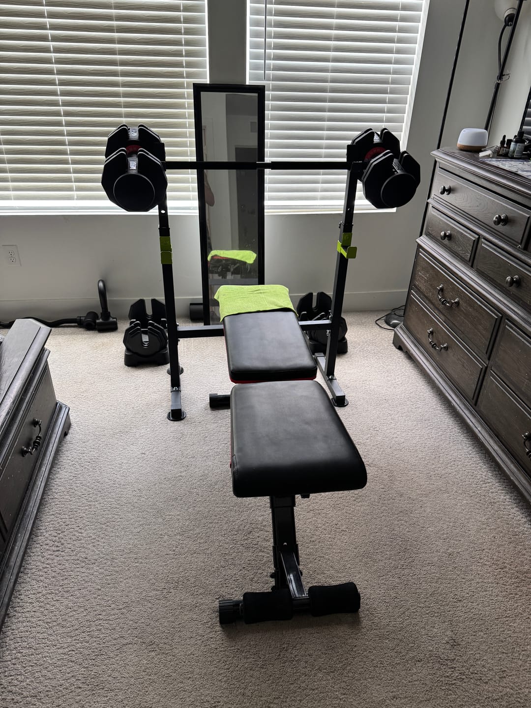 Customer photo review of Hyperbell Bundle: Bar, EZ Curl, Kettlebell, Pad