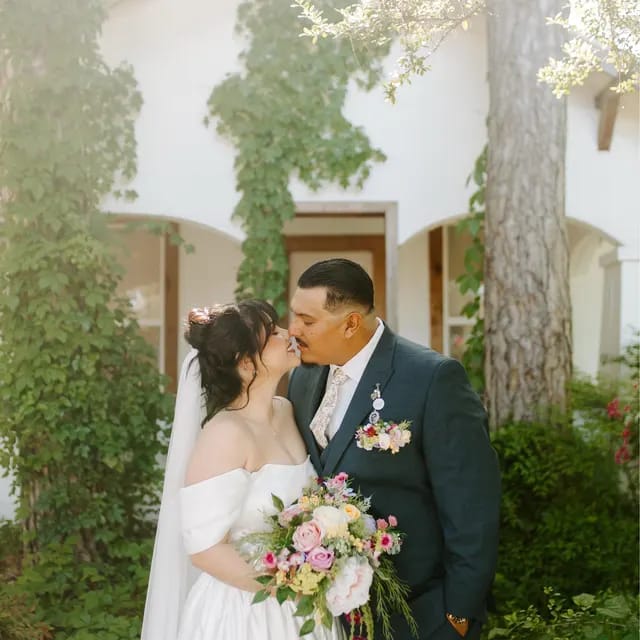 Customer photo review of Detachable Satin Wedding Straps