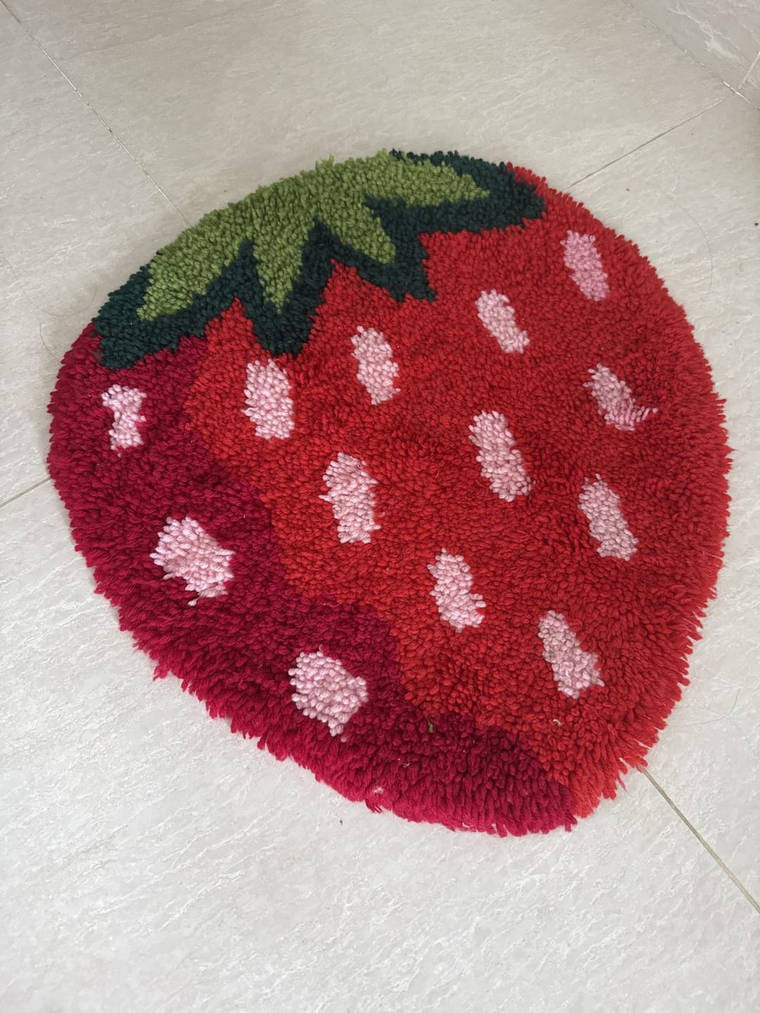 Customer photo review of STRAWBERRY DREAMING - Rug Making Kit