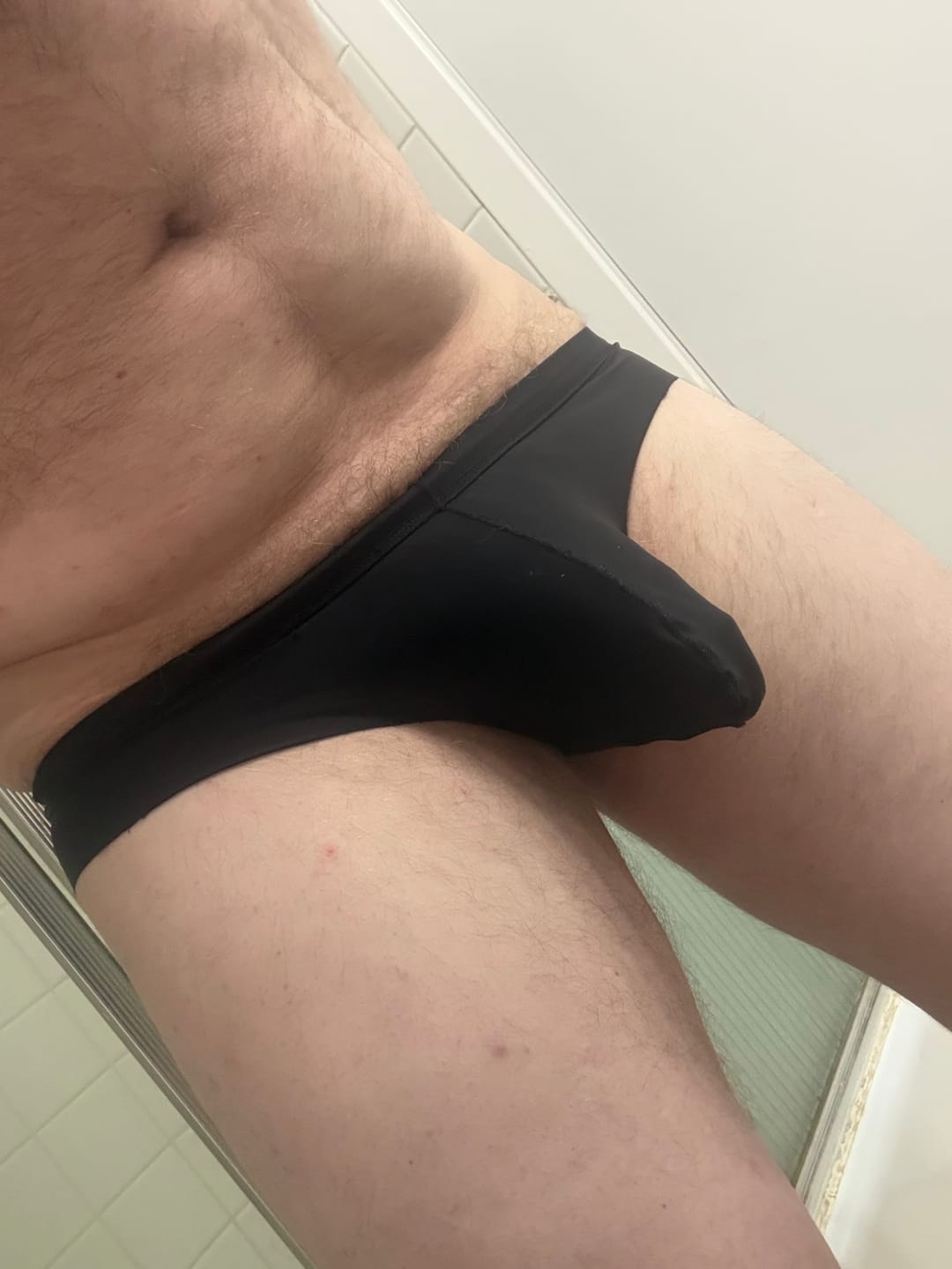 Customer photo review of 2 Pack Men's Breathable Ultra-thin Bikini