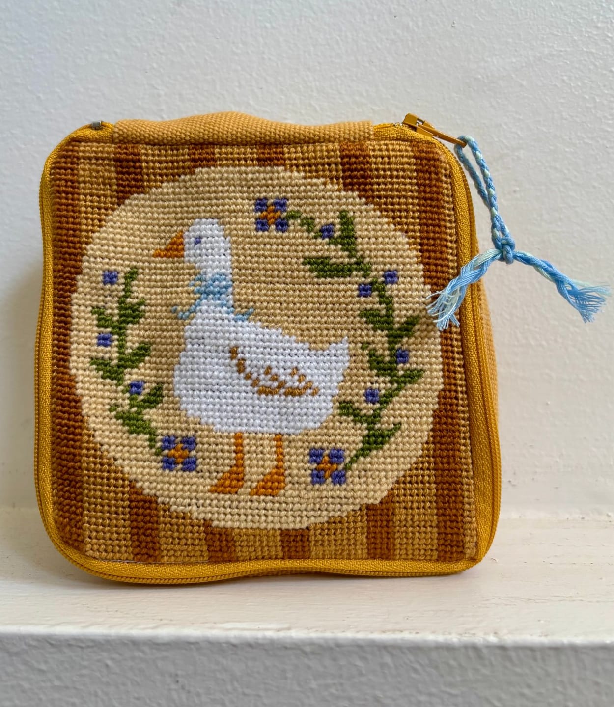 Customer photo review of Duck, Duck, Goose - Needlepoint Pouch Kit
