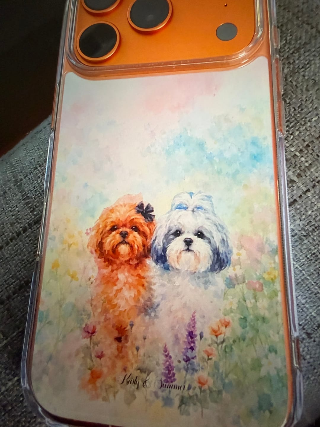 Customer photo review of Watercolor - Personalized Phone Case