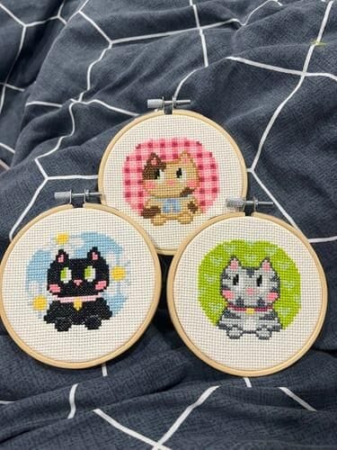 Customer photo review of KITTEN MINIS - Cross Stitch Kit