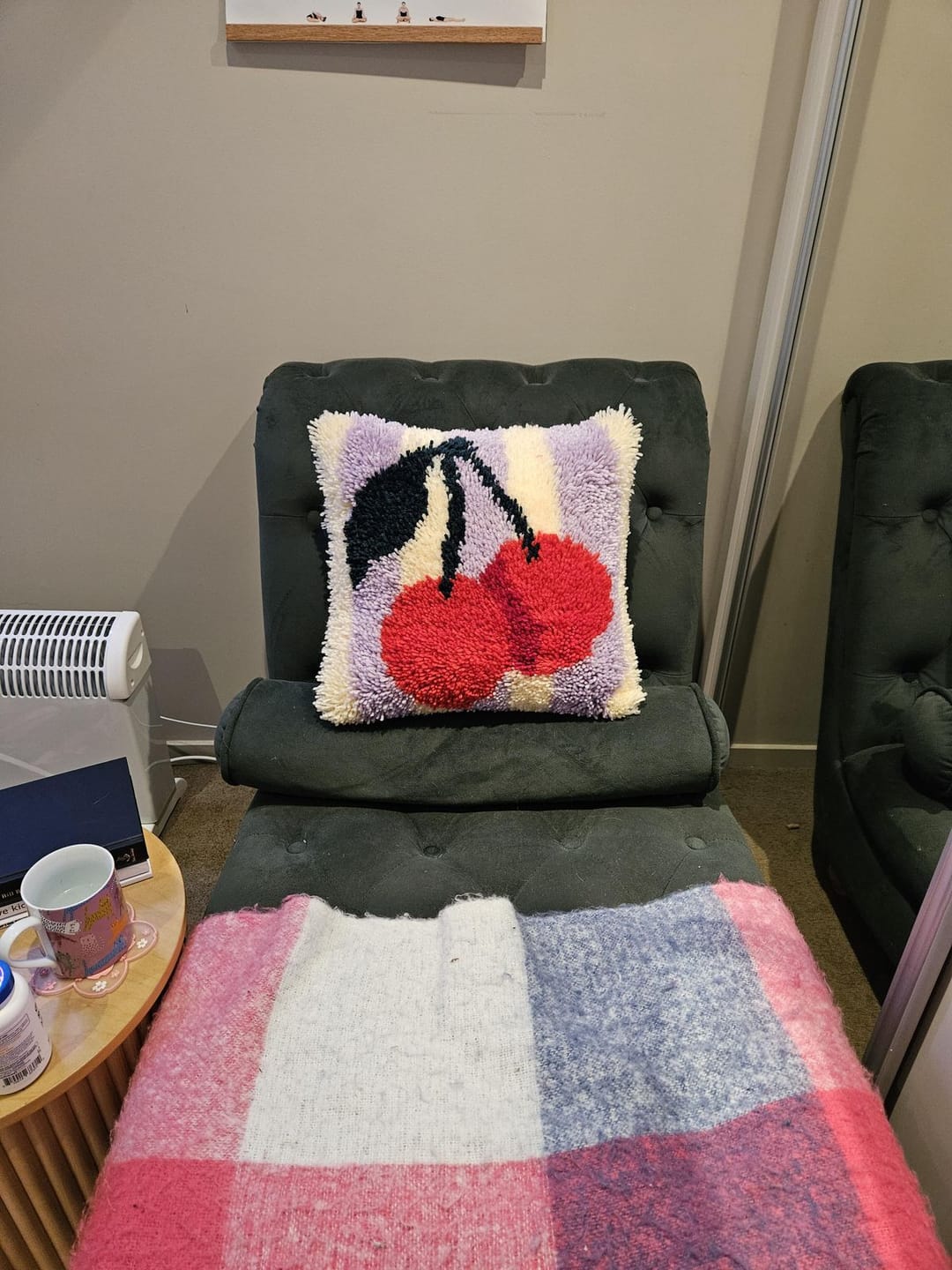 Customer photo review of CHERRY RIPE STRIPES - Latch Hook Cushion Kit