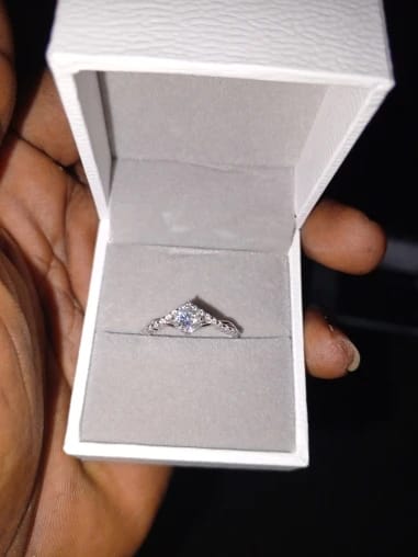 Customer photo review of Vivienne Crystal Silver Ring