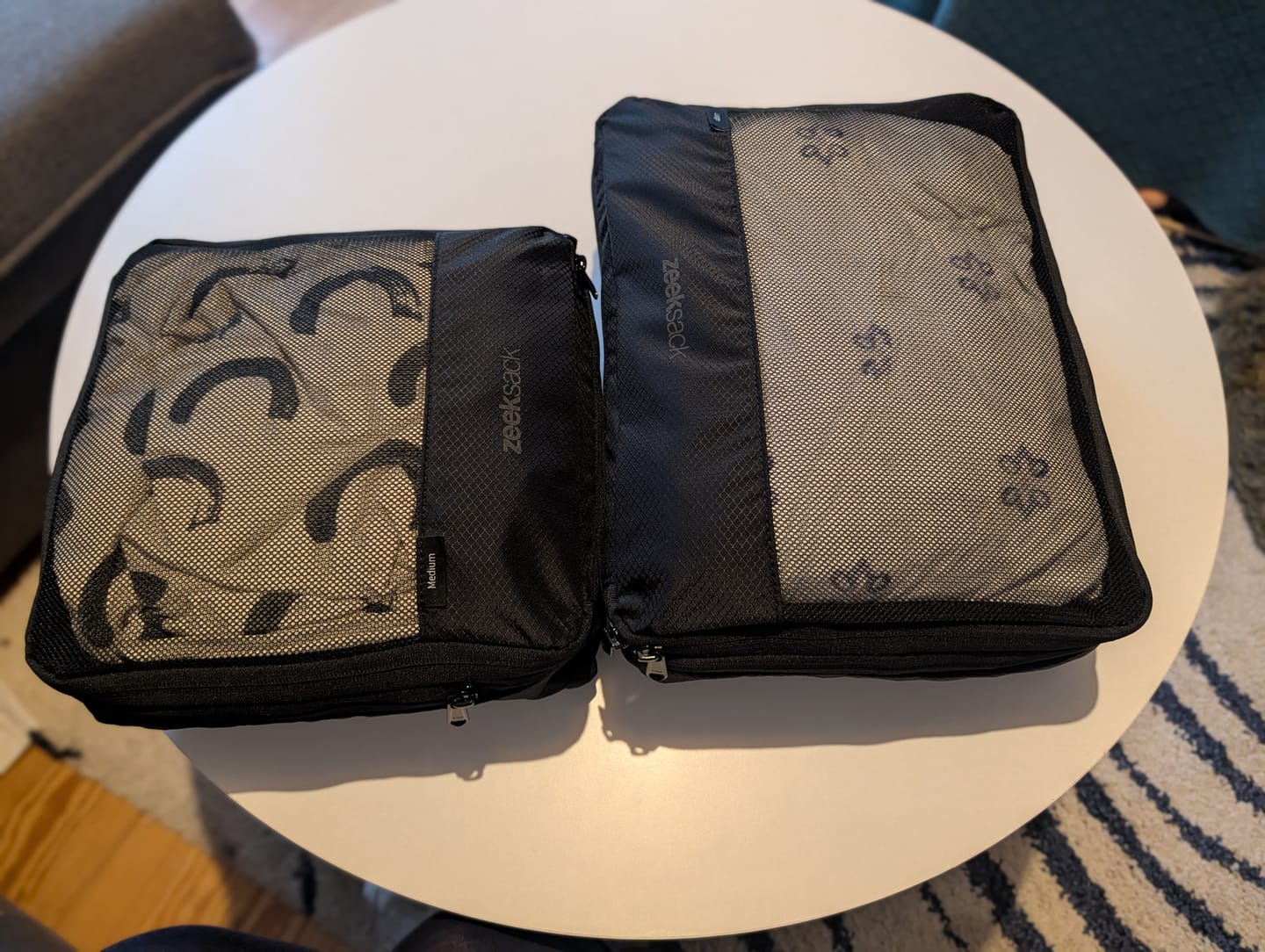 Customer photo review of Expandable Packing Cubes