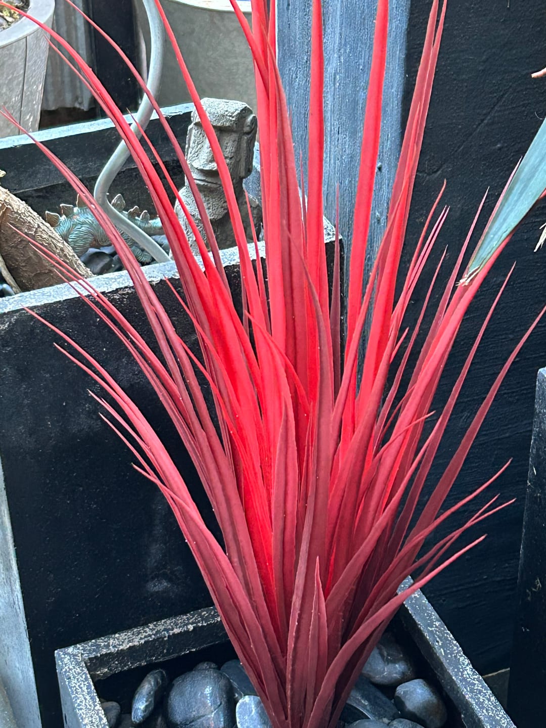 Customer photo review of Burgundy Potted Artificial Long Grass (Yucca Grass) 75cm UV Resistant
