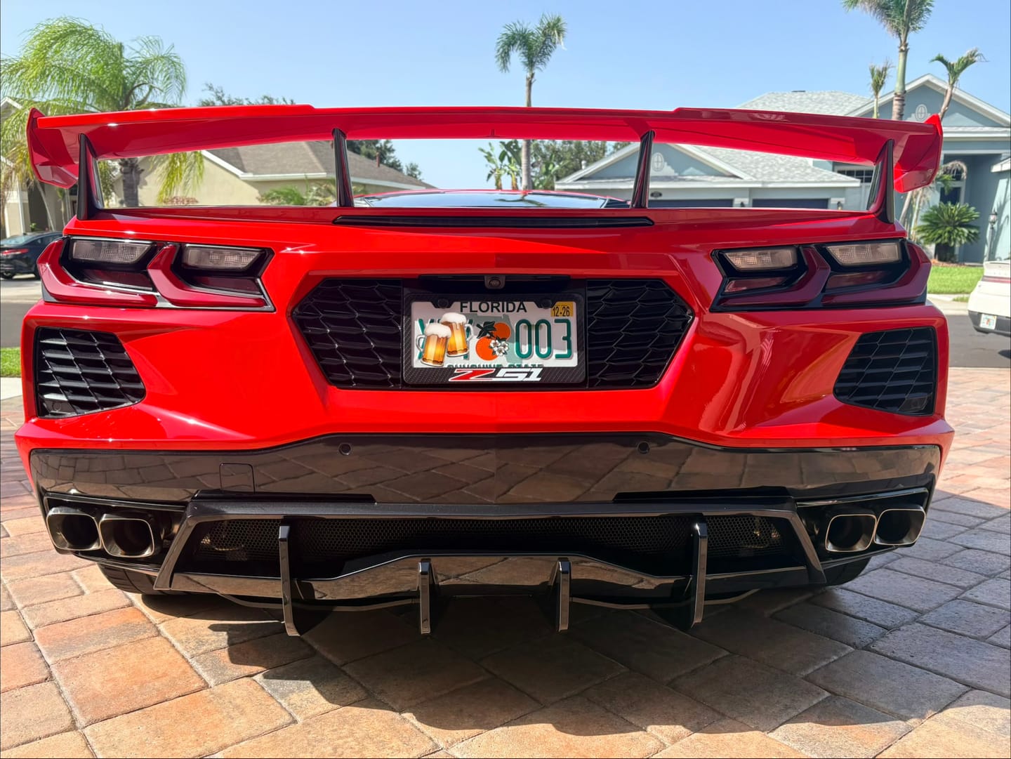 Customer photo review of Chevrolet Corvette C8 License Plate Backing