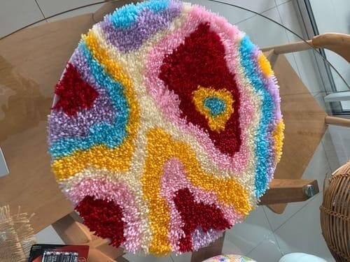 Customer photo review of PSYCHEDELIA - Rug Making Kit